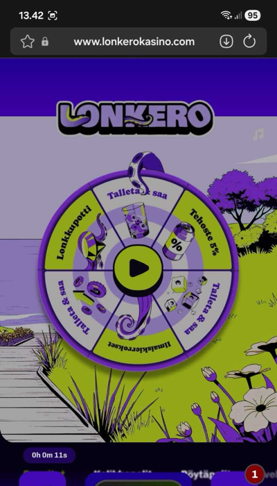 Lonkerolla pääsee pyörittämään Lonkkurulettia