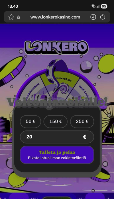 Rekisteröinti Lonkero Kasinolle