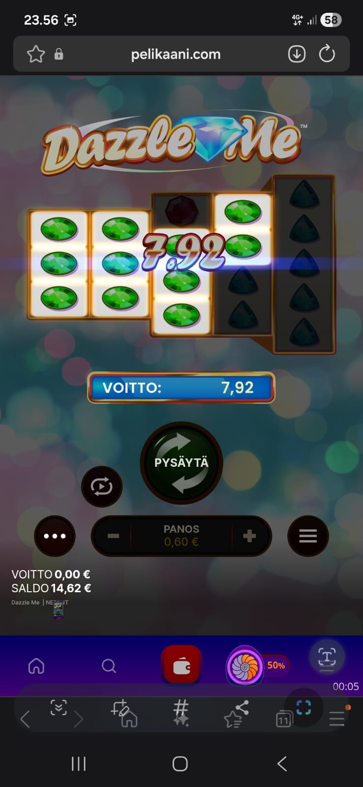 Häikäisevä voitto kuvattuna