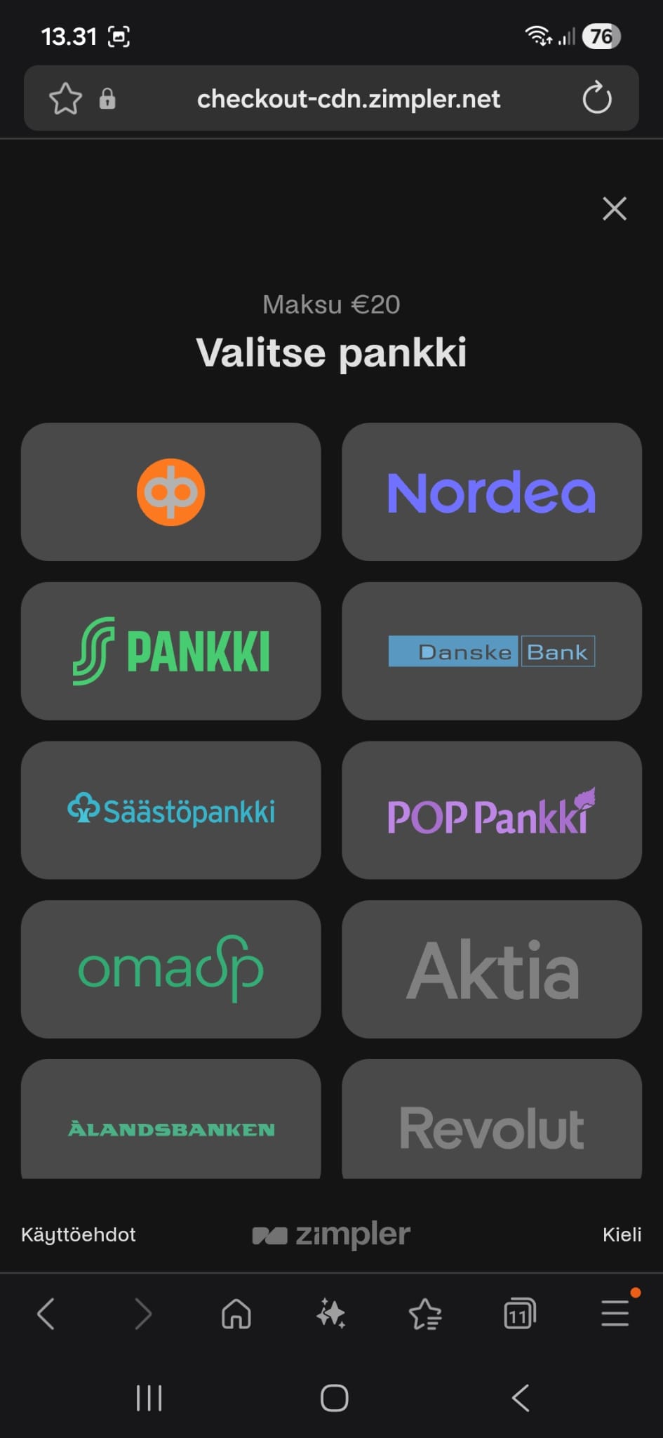 Flaksi tukee kaikkia suomalaisia pankkeja