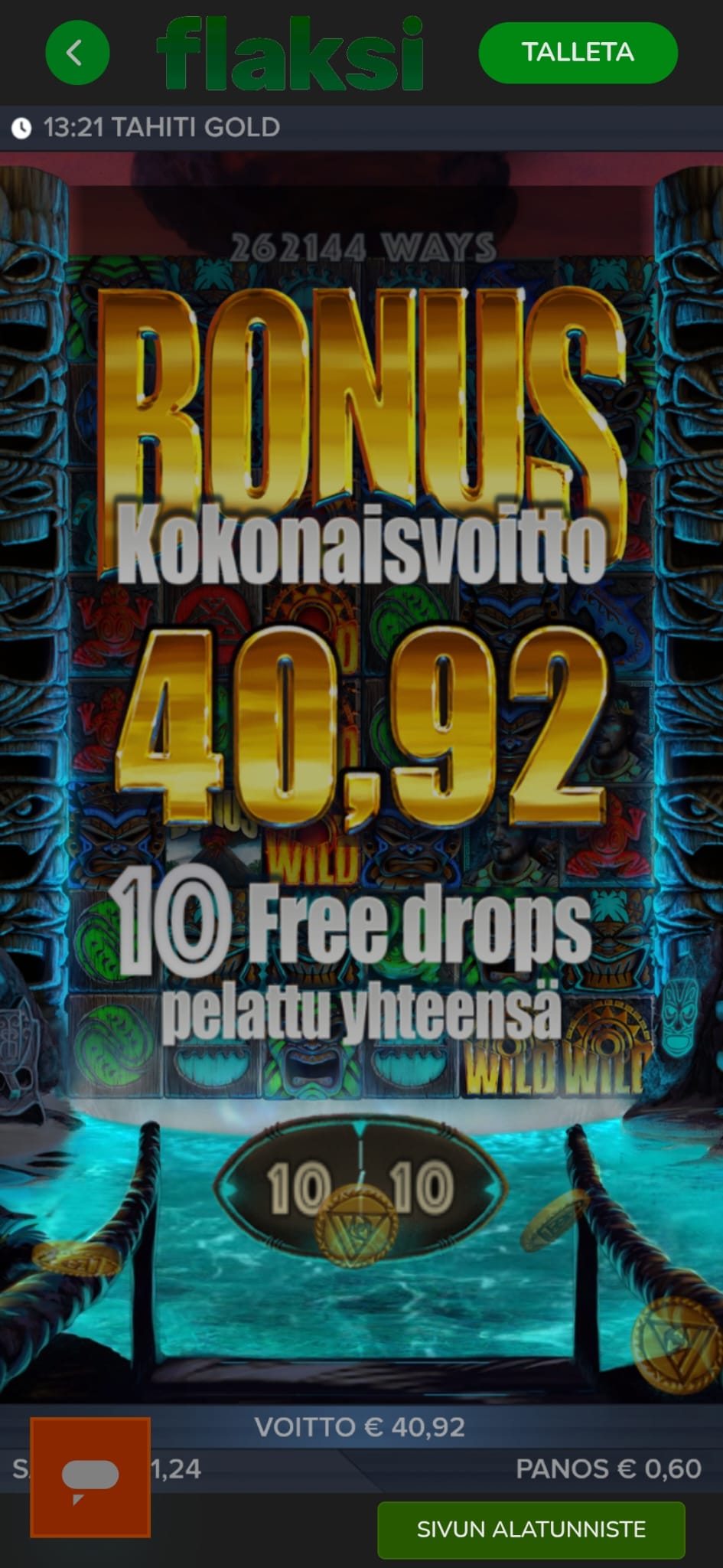 Meillä oli flaksi myötä