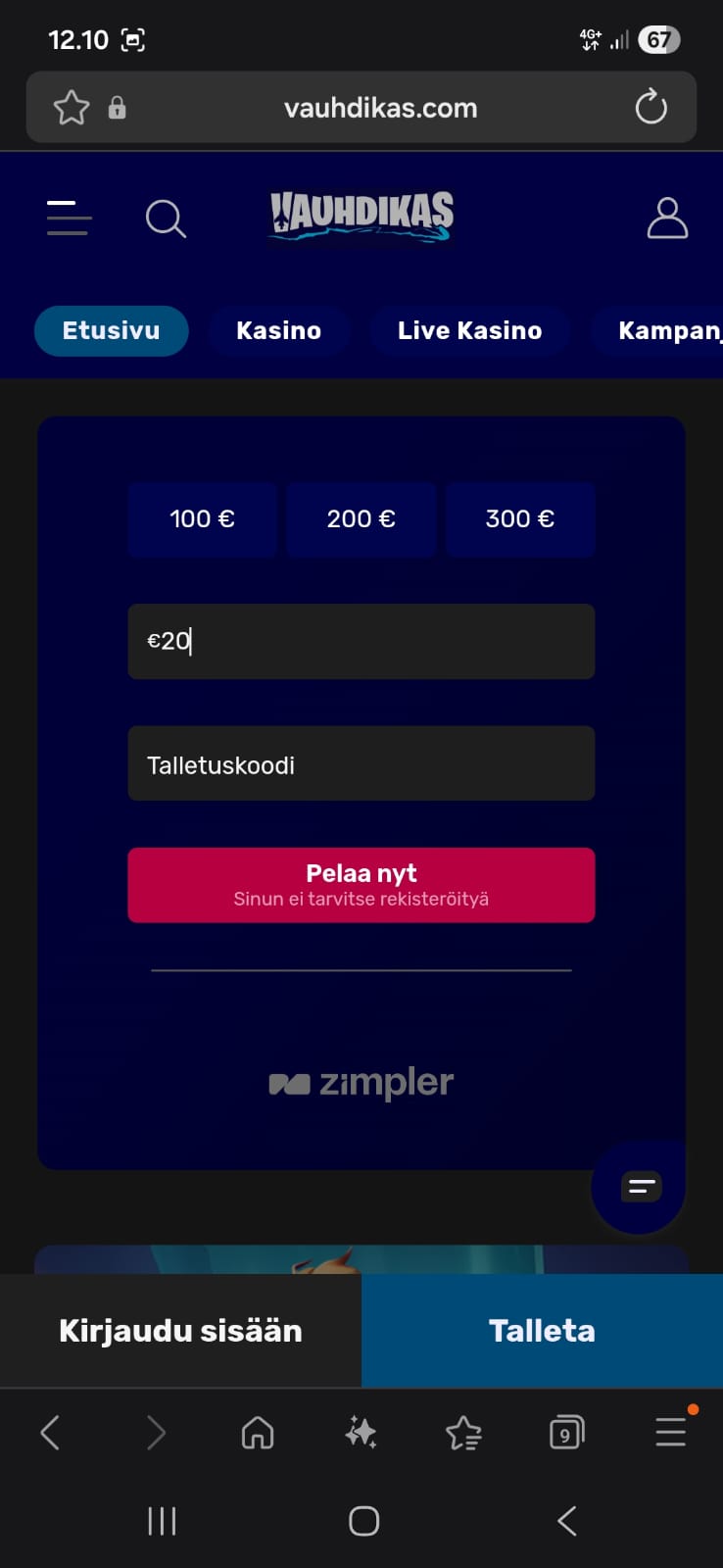 Ensin on aika tallettaa