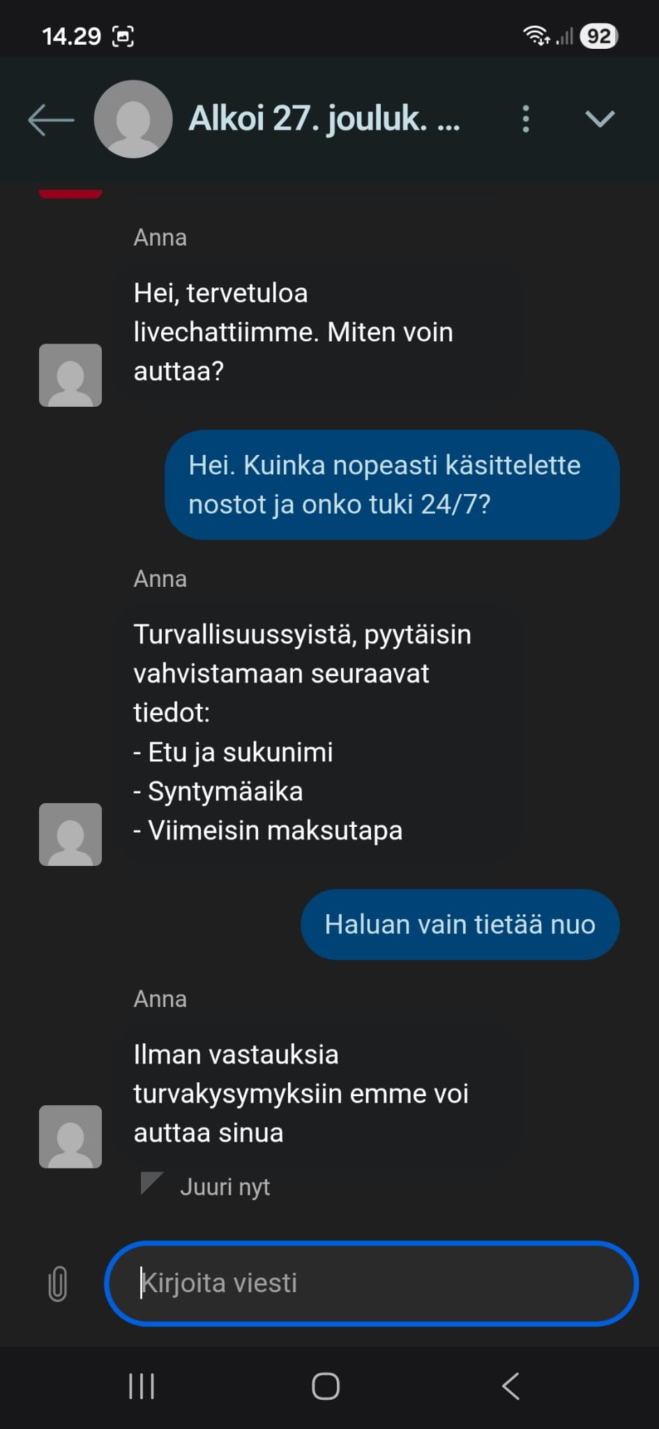 Turhauttavat turvakysymykset
