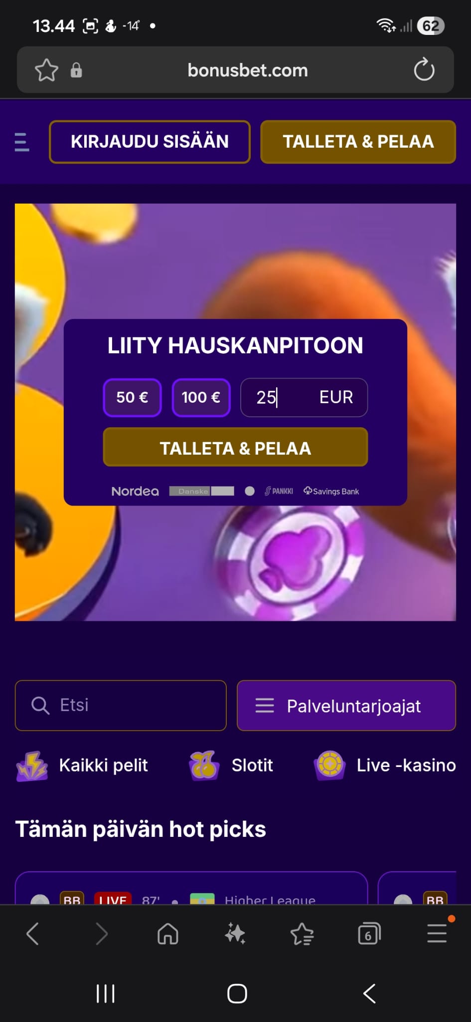 Hauskanpito voi alkaa