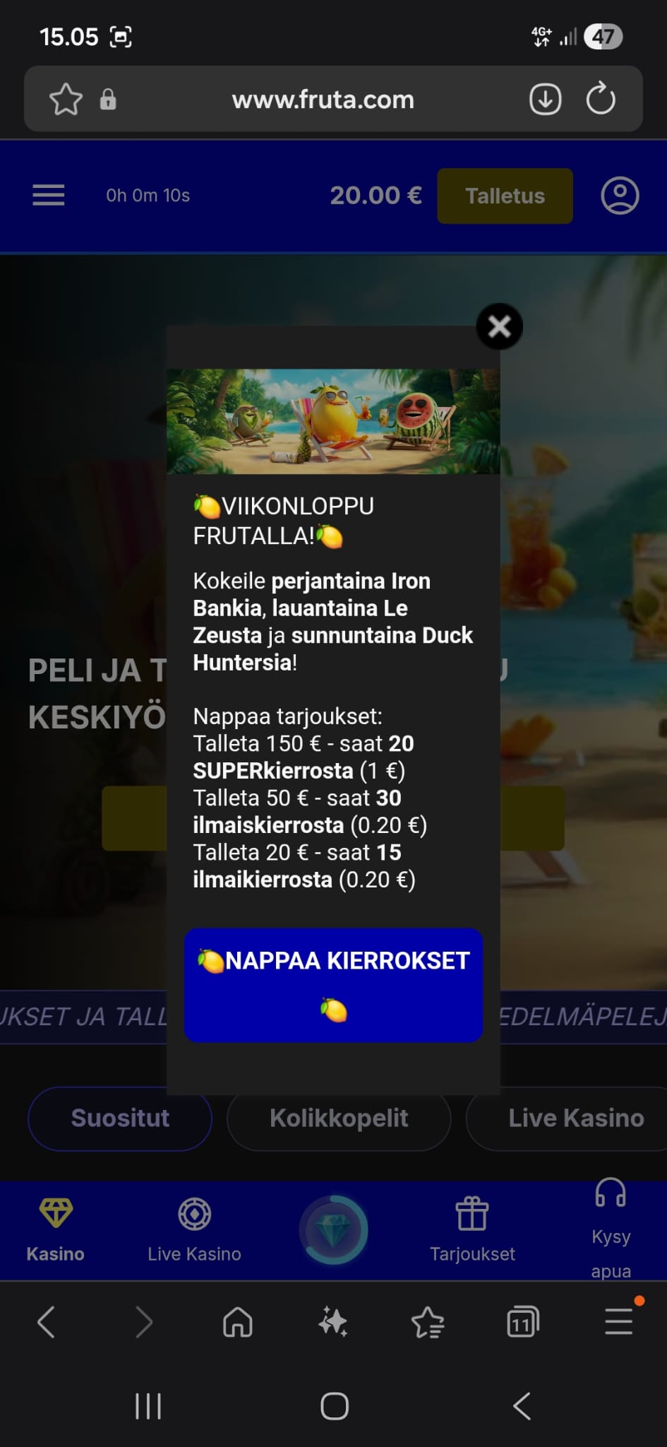 Lisäkampanjoitakin löytyy