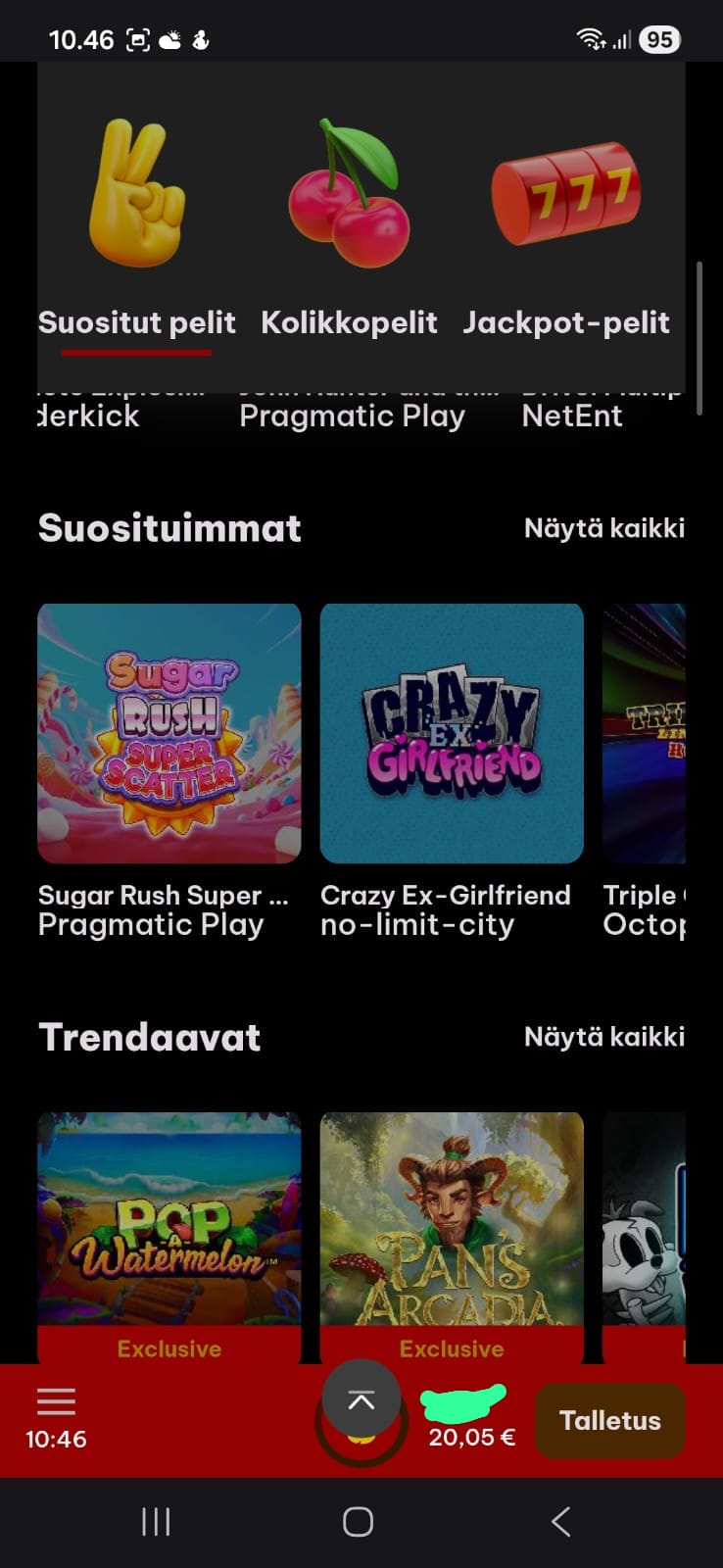 Todella paljon pelattavaa