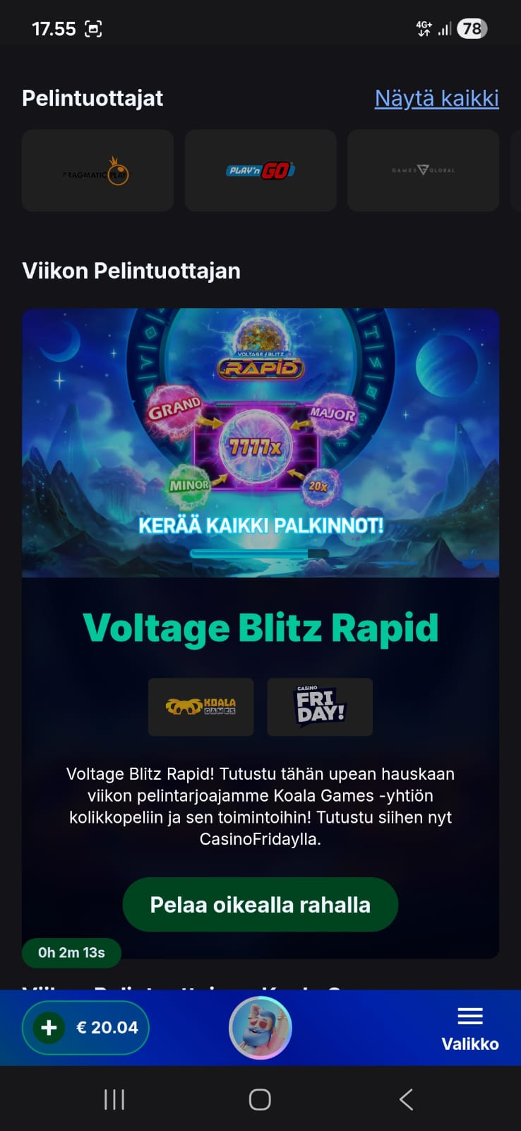 Pelintuottajahakukin löytyy